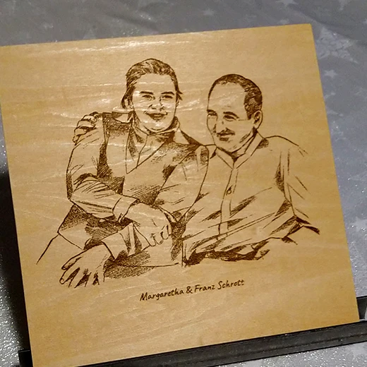 Großeltern – Laser-Artwork